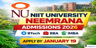 NIIT University Neemrana Begins BTech, BBA and Integrated MBA Admissions 2026; Apply by January 19 @niituniversity.in